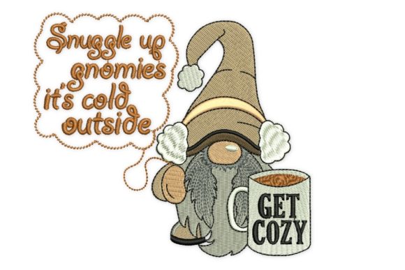 Cozy Gnome: A Smart Embroidery Design for Small Shops