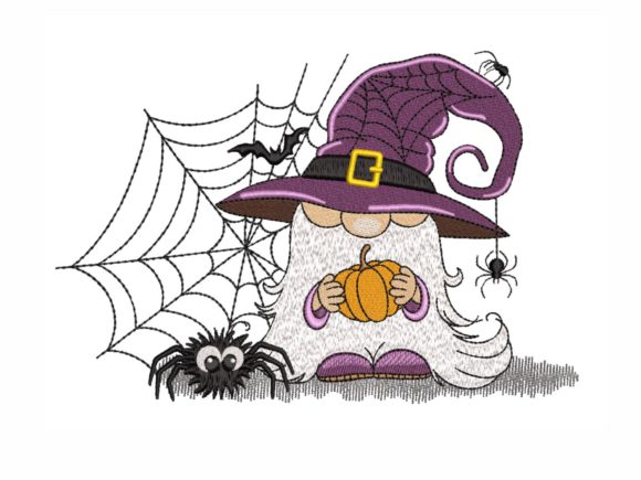 Halloween Gnome Embroidery Design