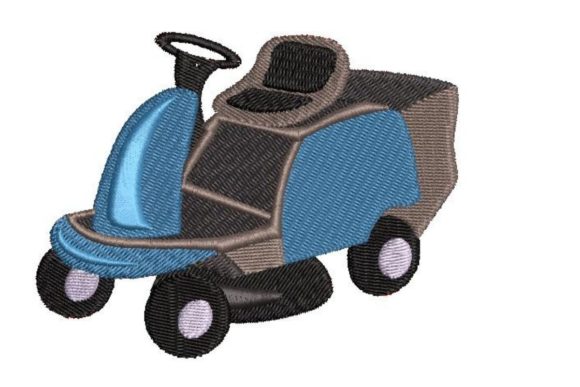 Ride on Lawn: A Farmers-Inspired Embroidery Design for Apparel